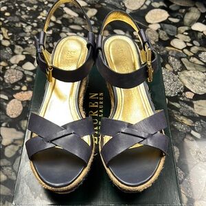 Lauren Ralph Lauren  Roberta navy platform sandals